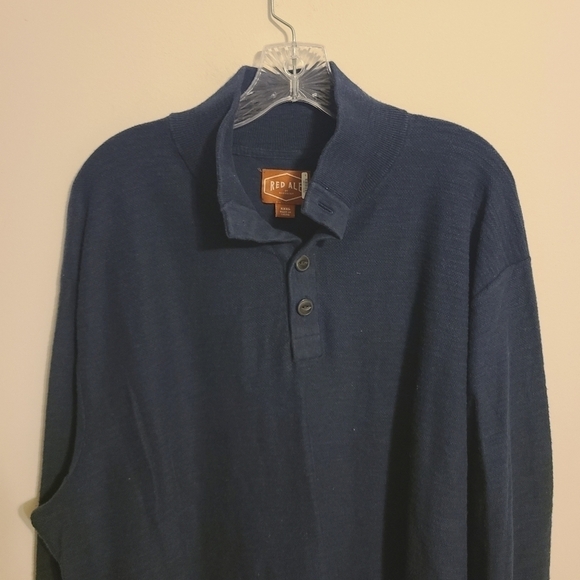 Red Ale | Men's Navy Blue Quarter Button Up Shirt (Size XXXL) - Picture 3 of 13